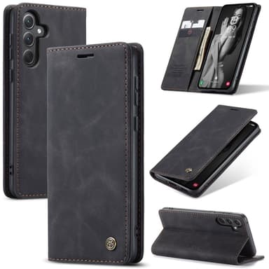 CASEME Retro Pung Taske til Samsung Galaxy A56 - Sort