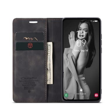 CASEME Retro Pung Taske til Samsung Galaxy A56 - Sort