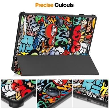 Til OnePlus Pad 2 Tri-fold Stand Wake/Sleep Cover Tabletetui - Graffiti