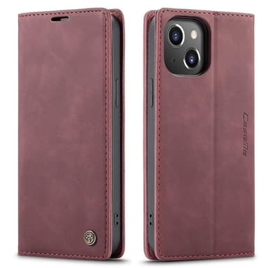 CASEME Retro tegnebog taske til iPhone 13 Pro - rød