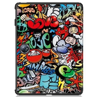 Til OnePlus Pad 2 Tri-fold Stand Wake/Sleep Cover Tabletetui - Graffiti