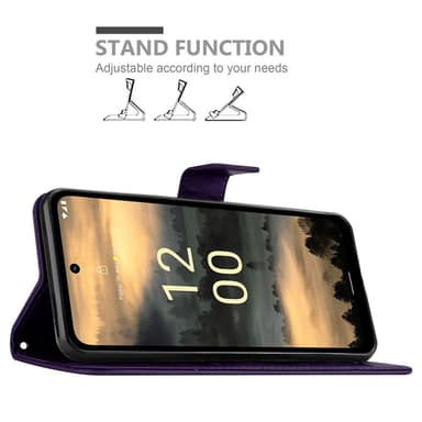 Nokia XR21 Pungetui Cover Blomster (Lilla)