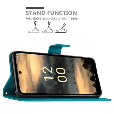 Nokia XR21 Pungetui Cover Blomster (Blå)