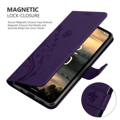 Nokia XR21 Pungetui Cover Blomster (Lilla)