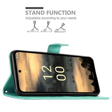 Nokia XR21 Pungetui Cover Blomster (Turkis)