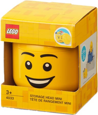 Play LEGO mini-opbevaringskasse (Boy Head, gul)