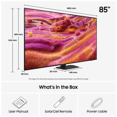 Samsung 85" QN90F 4K MiniLED Smart TV (2025)