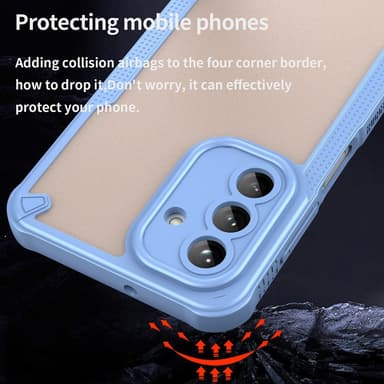 SKALO Samsung A26 5G Armor Hybrid Frosted Cover - Blå
