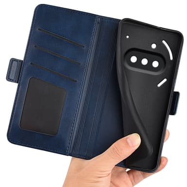 SKALO Nothing Phone (3a) 5G Premium ID Flip Cover - Blå