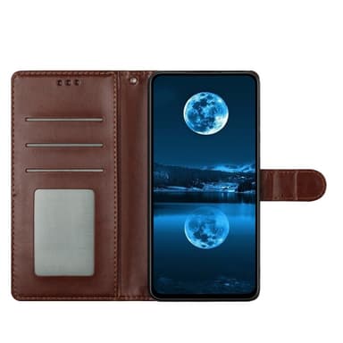 SKALO Samsung A26 5G PU-læder Flip Cover - Brun