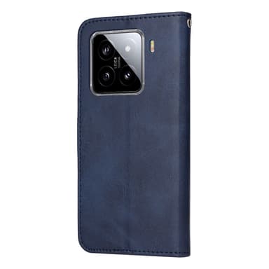 SKALO Xiaomi 15 PU-læder Flip Cover - Blå