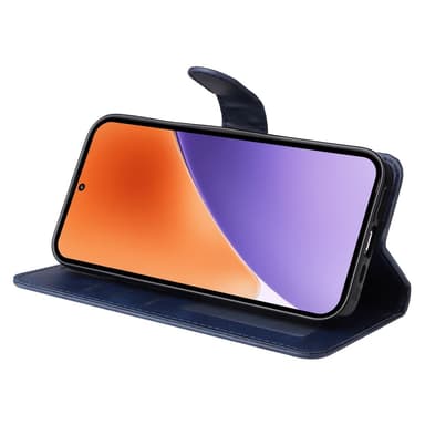 SKALO Xiaomi 15 PU-læder Flip Cover - Blå