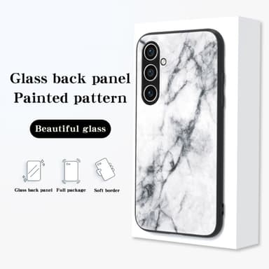 SKALO Samsung A36 5G Marmor Hærdet Glas TPU Cover - #1