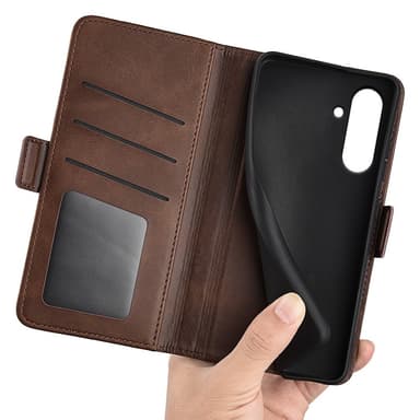 SKALO Samsung A36 5G Premium ID Flip Cover - Brun