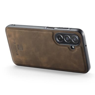 DG MING Samsung A26 5G Premium PU-læder Hybrid Cover - Mørkebrun