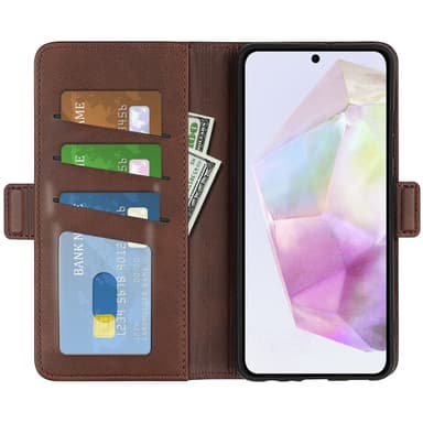 SKALO Samsung A36 5G Premium ID Flip Cover - Brun