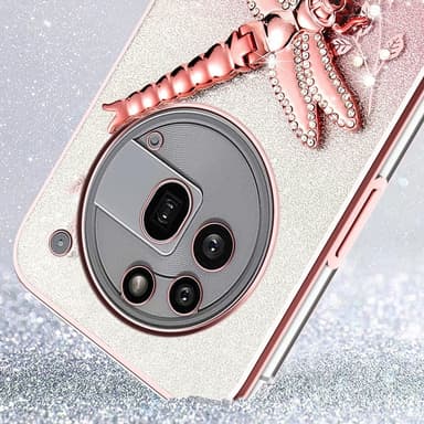 SKALO Nothing Phone (3a) Pro 5G KADEM Dragonfly Glitter Cover - Lilla