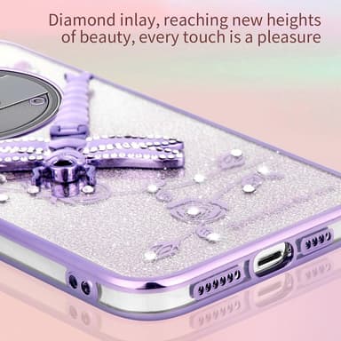 SKALO Nothing Phone (3a) Pro 5G KADEM Dragonfly Glitter Cover - Lilla