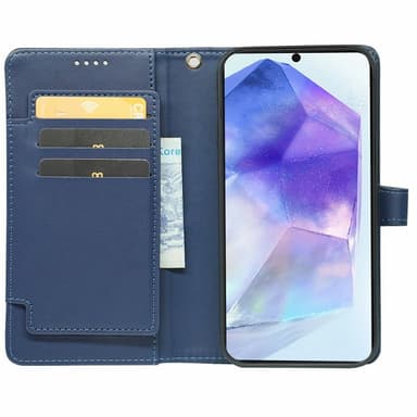 SKALO Samsung A56 5G 9-RUM Flip Cover - Blå