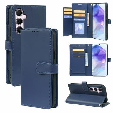 SKALO Samsung A56 5G 9-RUM Flip Cover - Blå