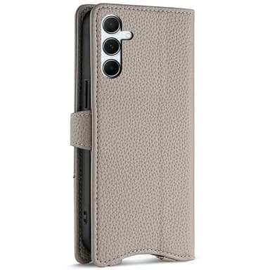 SKALO Samsung A56 5G Litchi Makeup Mirror Chain Flip Cover - Grå