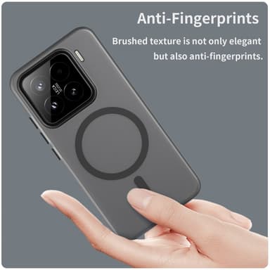 SKALO Xiaomi 15 Matte Translucent Hybrid Cover - Sort