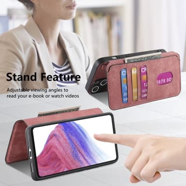 SKALO Samsung A56 5G CASENEO MW-03 Flip Cover - Pink