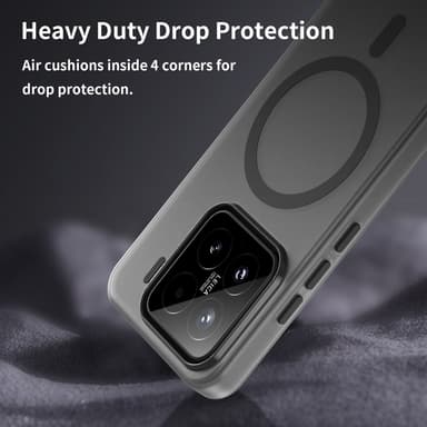 SKALO Xiaomi 15 Matte Translucent Hybrid Cover - Sort