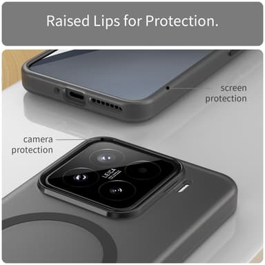 SKALO Xiaomi 15 Matte Translucent Hybrid Cover - Sort