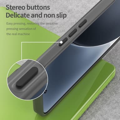 SKALO Xiaomi 15 Matte Translucent Hybrid Cover - Sort