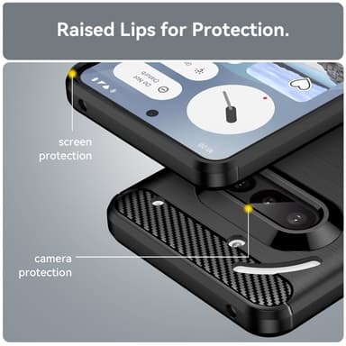 SKALO Nothing Phone (3a) 5G Armor Carbon Cover - Sort