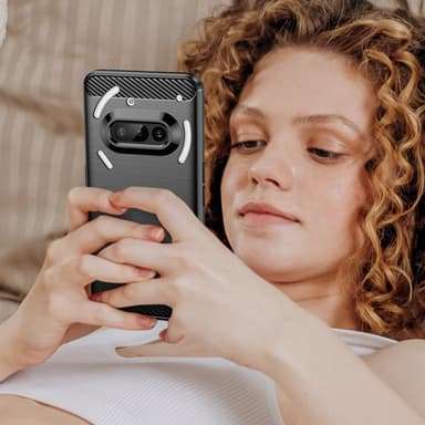 SKALO Nothing Phone (3a) 5G Armor Carbon Cover - Sort