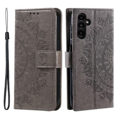 SKALO Samsung A56 5G Mandala Flip Cover - Grå