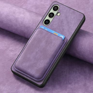 SKALO Samsung A26 5G PU-læder magnetisk kortholder Cover - Lilla