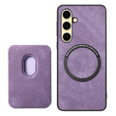 SKALO Samsung A26 5G PU-læder magnetisk kortholder Cover - Lilla