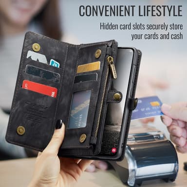 CaseMe Samsung A56 5G 008 BIg Wallet 2in1 Magnet Flip Cover - Sort