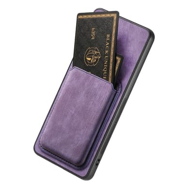 SKALO Samsung A26 5G PU-læder magnetisk kortholder Cover - Lilla