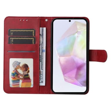 SKALO Samsung A36 5G PU-læder Flip Cover - Rød