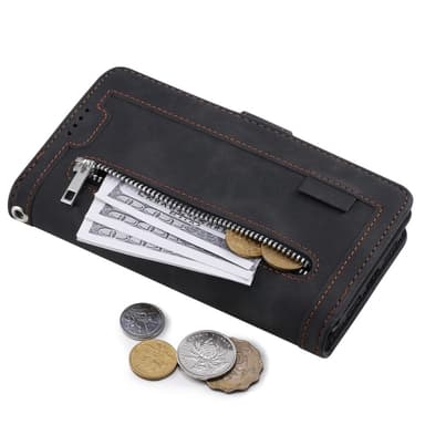 SKALO Samsung A36 5G Big Wallet 9-LOMMER Flip Cover - Sort