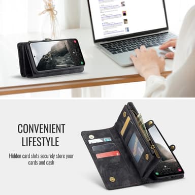 CaseMe Samsung A56 5G 008 BIg Wallet 2in1 Magnet Flip Cover - Sort