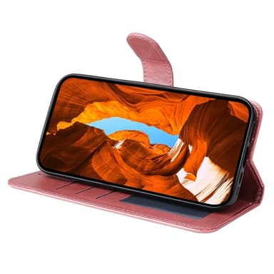 SKALO Motorola Moto G15 Power PU-læder Flip Cover - Pink