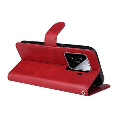 SKALO Xiaomi 15 PU-læder Flip Cover - Rød