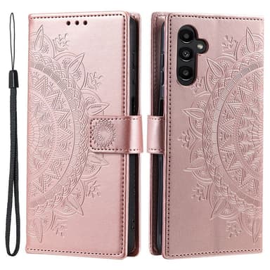 SKALO Samsung A36 5G Mandala Flip Cover - Rosa guld