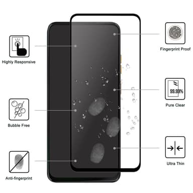 SKALO Motorola Moto G15 Power FULL-FIT Hærdet Glas Skærmbeskyttelse - Sort