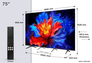 TCL 75" QLED810K 4K QLED TV (2025)