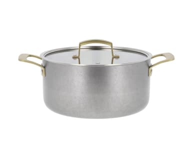 Pillivuyt Gourmet Gryde med glaslåg Steel