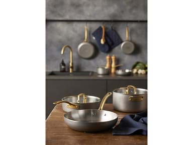 Pillivuyt Gourmet Gryde med glaslåg Steel