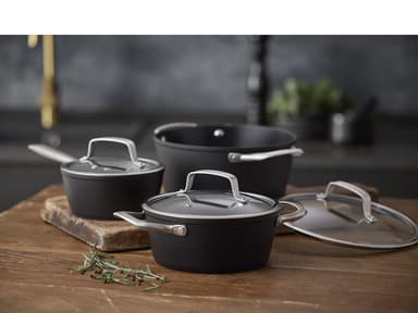 Pillivuyt Gourmet Gryde med glaslåg Black