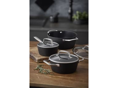 Pillivuyt Gourmet Gryde med glaslåg Black