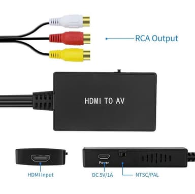 NÖRDIC HDMI til RCA konverter Video/Audio